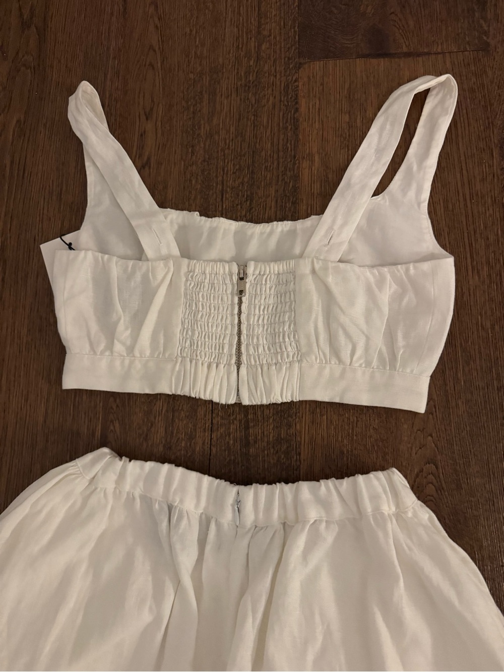 Reformation Shannon Linen Two Piece Ivory - Size 2 - Picture 11 of 11